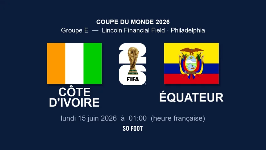 Côte D'ivoire – équateur programmé le 15 juin à 01:00 sur beIN Sports