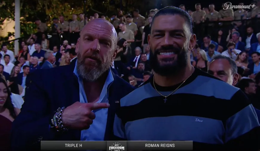 Roman Reigns Attends UFC Freedom 250 and Appears in Broadcast
