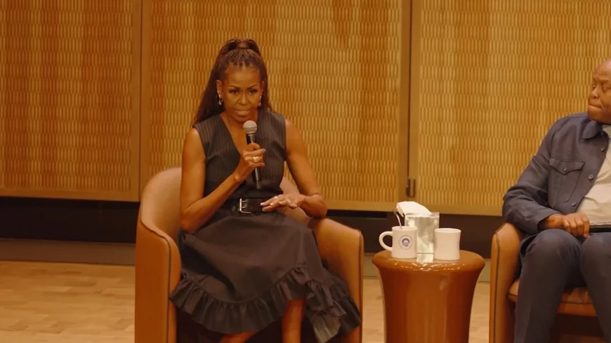 Michelle Obama Meets 100 Young Women Before Oval Office Opening