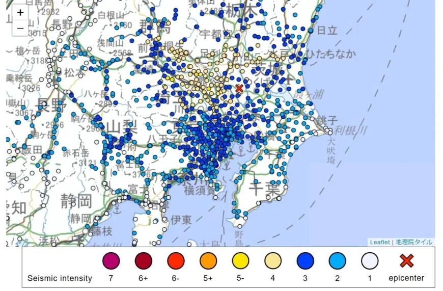 Magnitude 5.5 Tokyo Earthquake Jolts Southern Ibaraki Prefecture