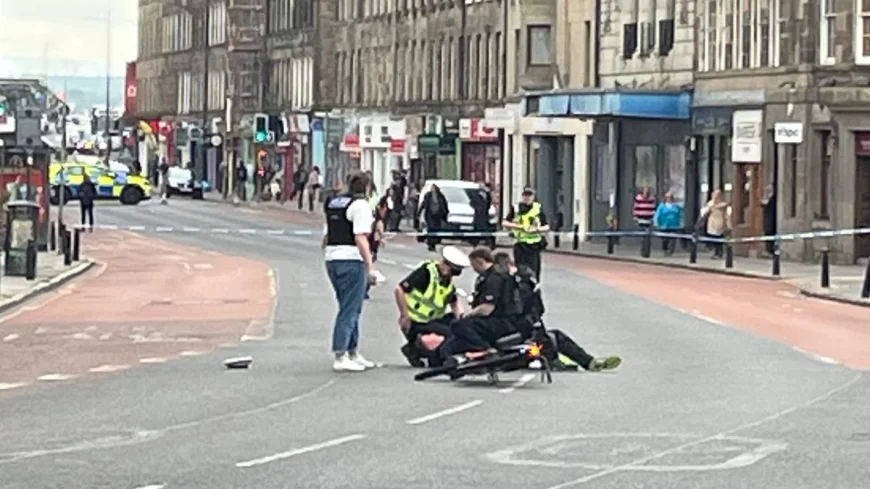 VOI cyclist tackled in St Patrick Street cordon — Edinburgh Live