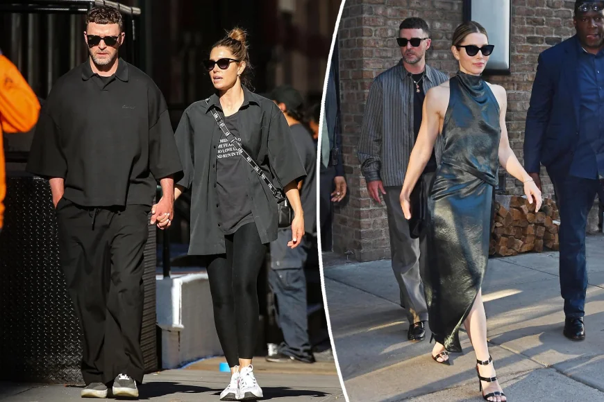 Jessica Biel Joins Justin Timberlake in Rare New York Outing