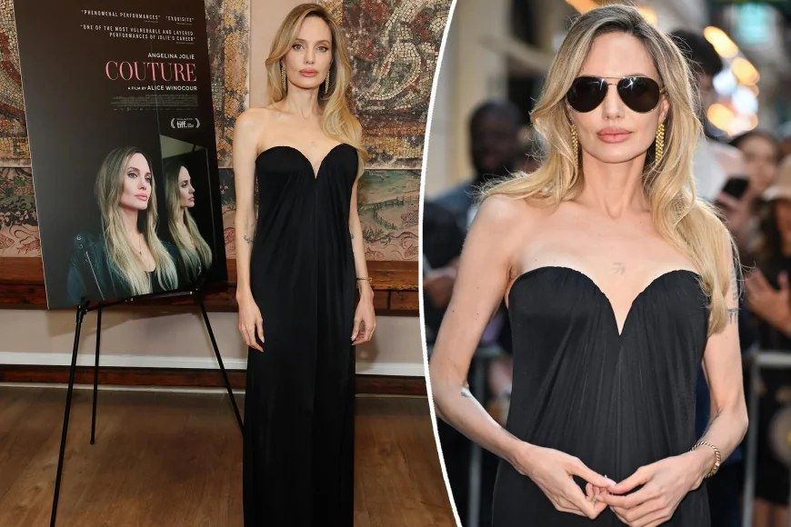 Angelina Jolie Debuts Brighter Blonde at Couture Screening