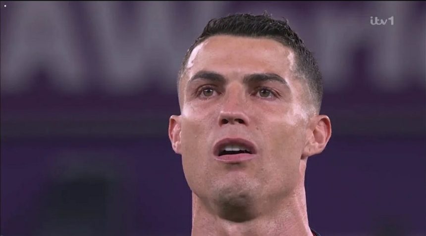 رونالدو يبكي قبل انطلاق مباراة البرتغال وغانا بكأس العالم