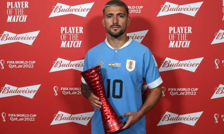 دي أراسكايتا رجل مباراة أوروجواي وغانا في كأس العالم 2022