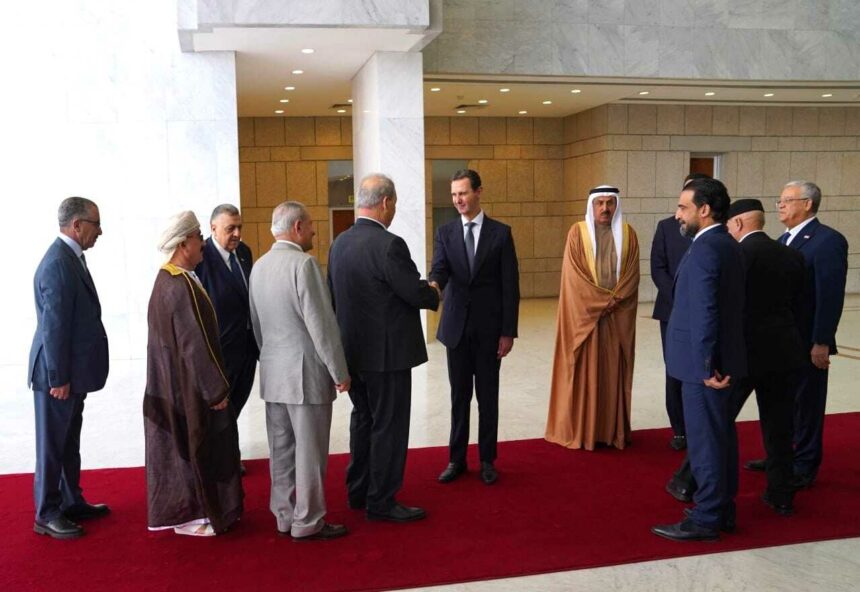 رئيس مجلس النواب المصري يلتقي الرئيس السوري بشار الأسد (صورة)