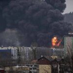 دوي انفجارات في منطقة خميلنيتسكي غربي أوكرانيا.