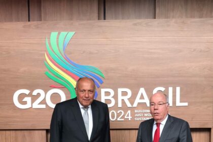 شكري يبحث مع نظيره البرازيلي تعزيز التعاون
