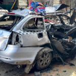 تفحمت تماما.. الصور الأخيرة لسيارة أبناء إسماعيل هنية بعد استهدافها من الجانب الإسرائيلي