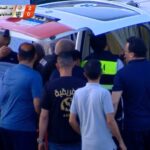 نقل لؤي وائل مدافع المقاولون إلى المستشفى بعد إصابته خلال مباراة بلدية المحلة.. صور