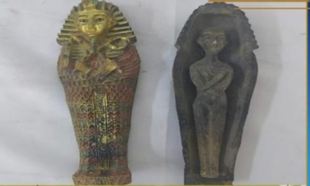توابيت ومومياوات وتماثيل فرعونية.. التفاصيل الكاملة لسقوط ضبط بحوزته 1118 قطعة أثرية بأسيوط - بوابة البلد