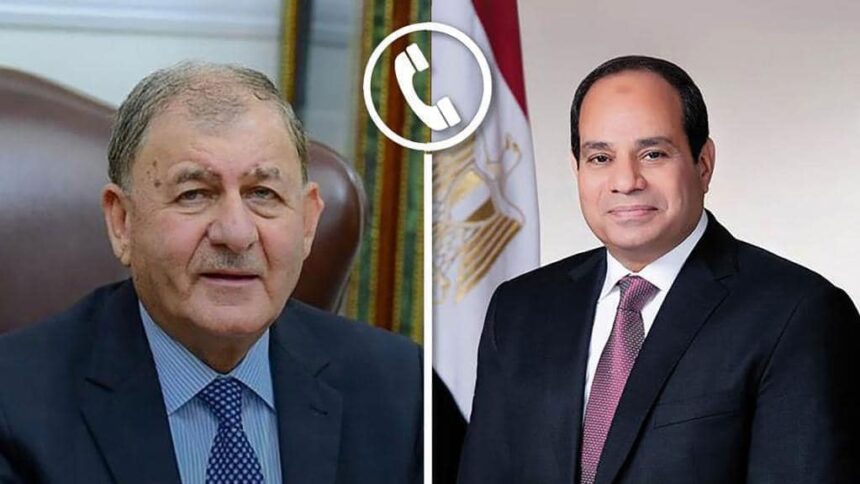 الرئيس السيسي ونظيره العراقي يتبادلان التهاني بمناسبة حلول عيد الفطر المبارك