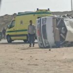 إصابة 10 أشخاص بحادث تصادم في المنيا
