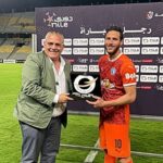 رمضان صبحي يحصد جائزة رجل مباراة بيراميدز والمصري