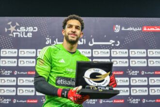 مصطفى شوبير يفوز بجائزة رجل مباراة الأهلي والإسماعيلي